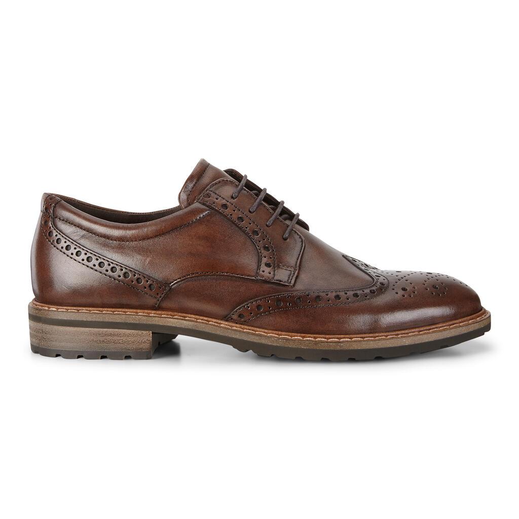 Ecco Vitrus I Wing Tip Tie Mens Dress Shoes Brown Sales - India RNE-981456